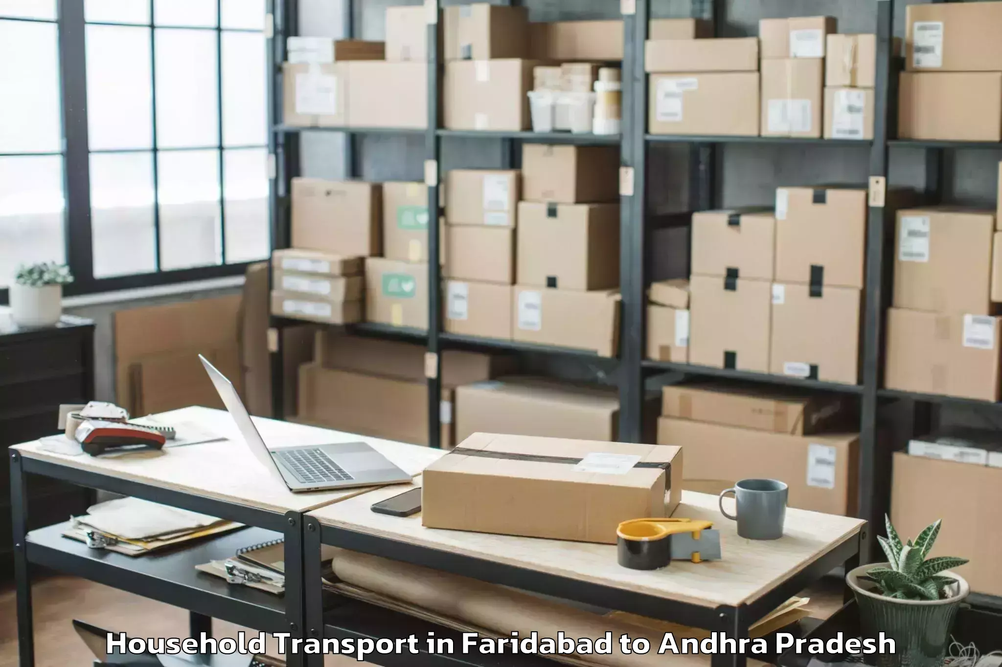 Trusted Faridabad to Peddakadabur Household Transport